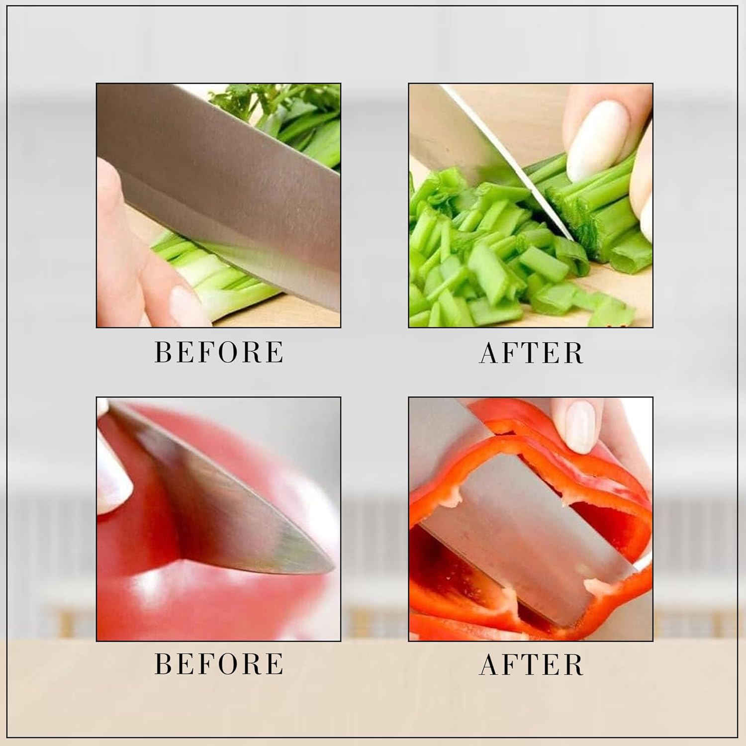 Kiyansh Enterprise 3 in 1 Knife Sharpener with Easy-Grip Handle and Non-Slip Rubber Base, 3-Stage Sharpening Tool forAll Types of Ceramic Knives and Steel Knives